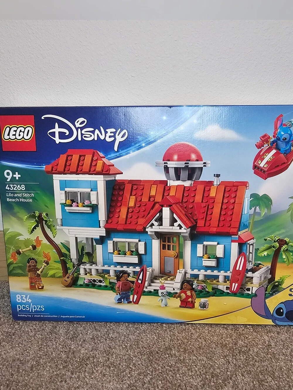 Disney Red and Blue Beach House Building Set with Stitch